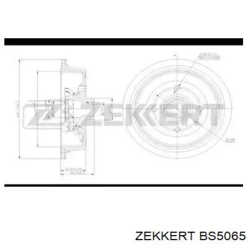 Тормозной барабан BS5065 Zekkert