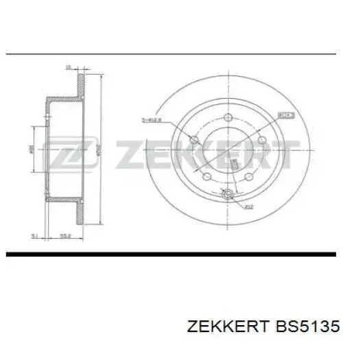 Тормозные диски BS5135 Zekkert