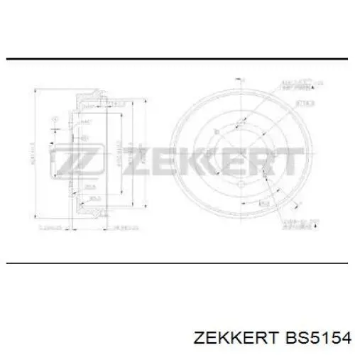 Тормозной барабан BS5154 Zekkert