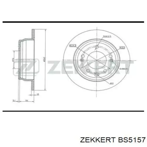 BS5157 Zekkert диск тормозной задний