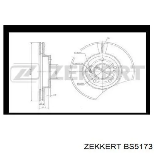 Передние тормозные диски BS5173 Zekkert