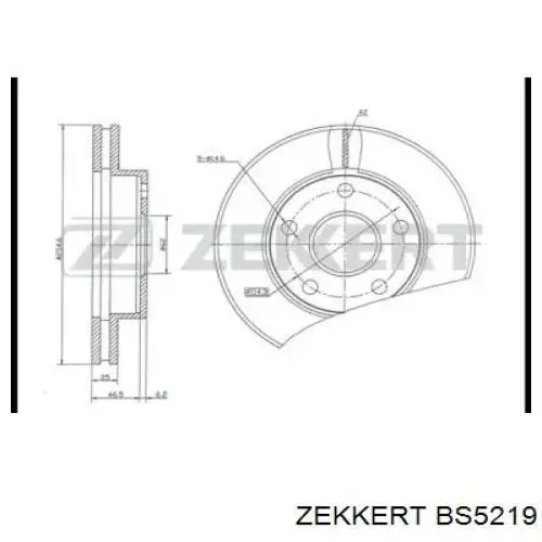 Передние тормозные диски BS5219 Zekkert