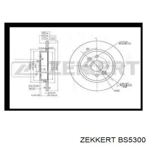 Тормозные диски BS5300 Zekkert