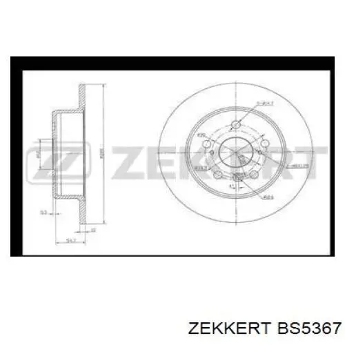 Тормозные диски BS5367 Zekkert