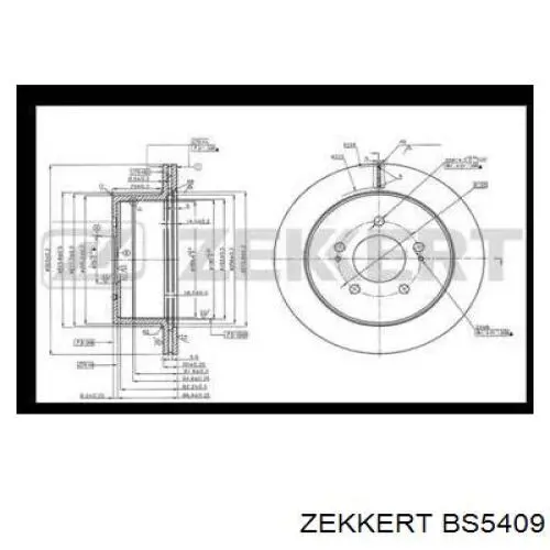 Тормозные диски BS5409 Zekkert