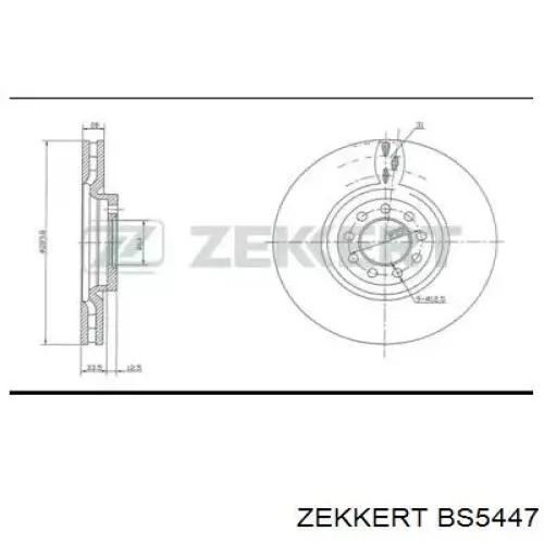 BS5447 Zekkert диск тормозной передний