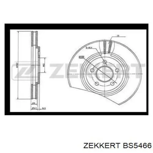 Передние тормозные диски BS5466 Zekkert