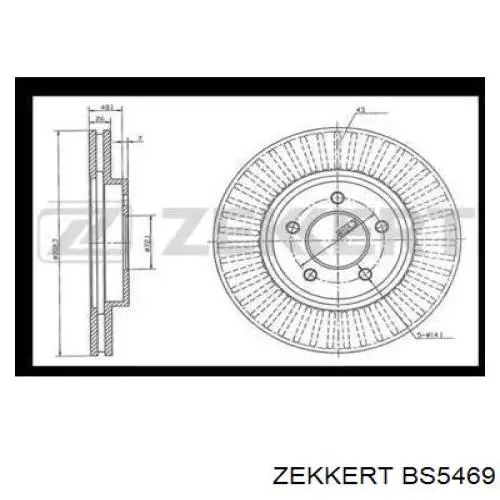 Передние тормозные диски BS5469 Zekkert