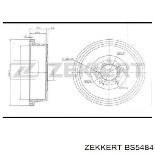 Тормозной барабан BS5484 Zekkert