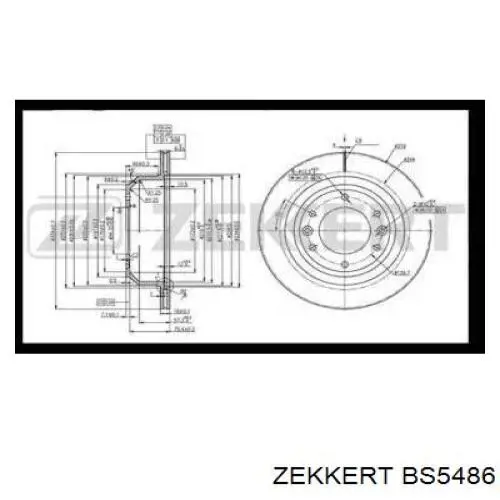 Тормозные диски BS5486 Zekkert