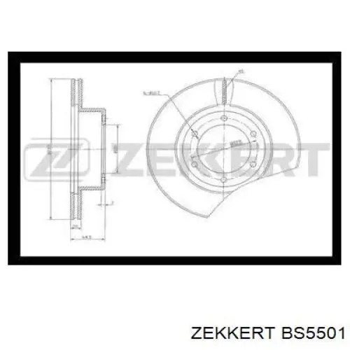 Передние тормозные диски BS5501 Zekkert