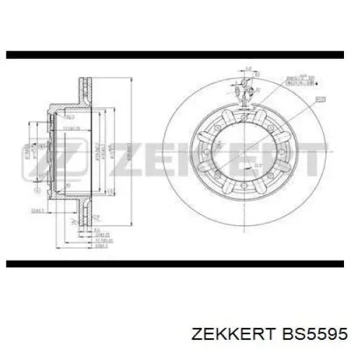 BS5595 Zekkert диск тормозной задний