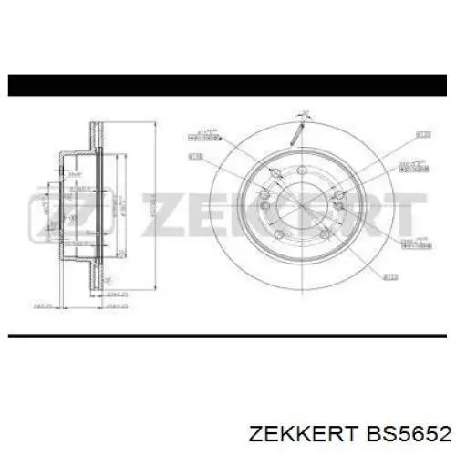 Тормозные диски BS5652 Zekkert