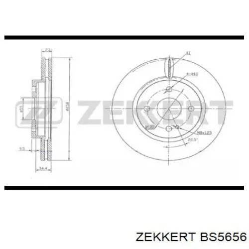 BS5656 Zekkert диск тормозной передний