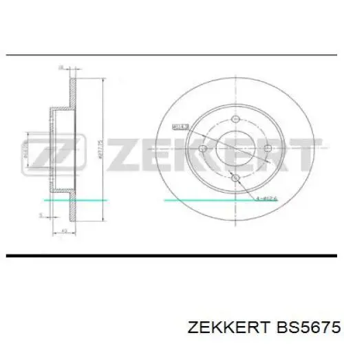 Тормозные диски BS5675 Zekkert