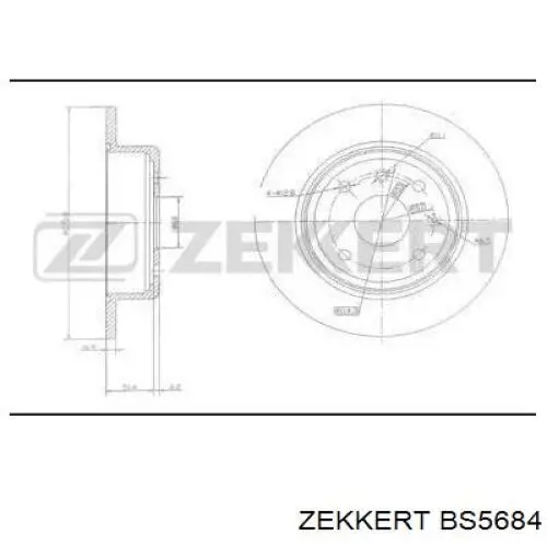 BS5684 Zekkert disco do freio traseiro