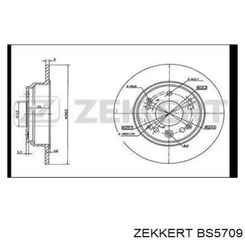 Тормозные диски BS5709 Zekkert