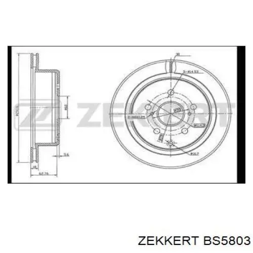 Тормозные диски BS5803 Zekkert