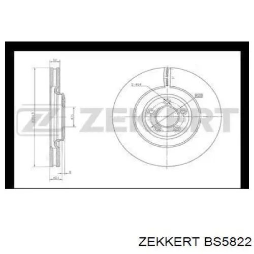 Передние тормозные диски BS5822 Zekkert