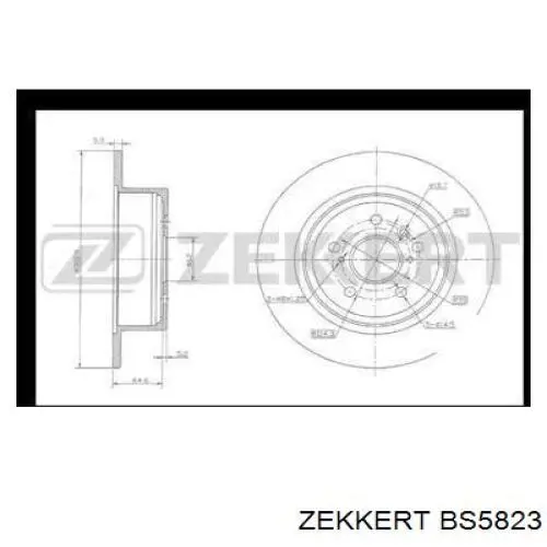 Тормозные диски BS5823 Zekkert