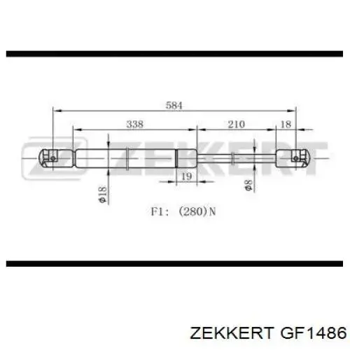 Амортизатор капота правый GF1486 Zekkert