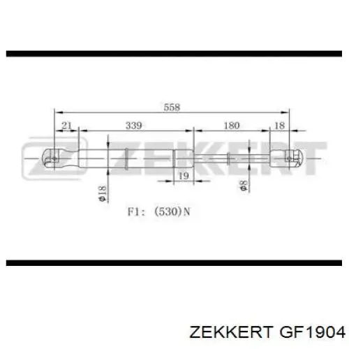 Амортизатор багажника GF1904 Zekkert