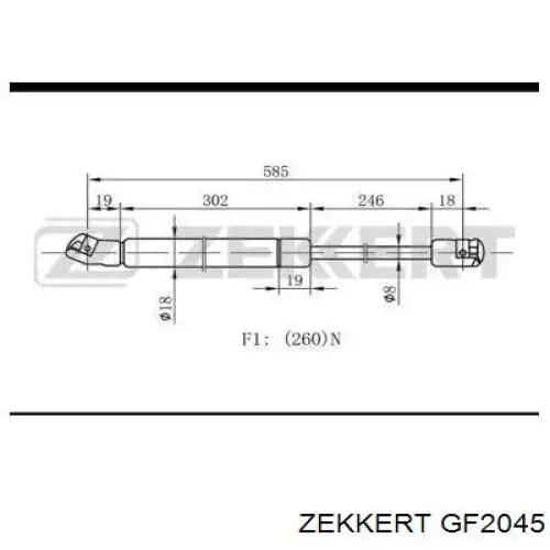 Амортизатор багажника ZS09103 Japan Parts