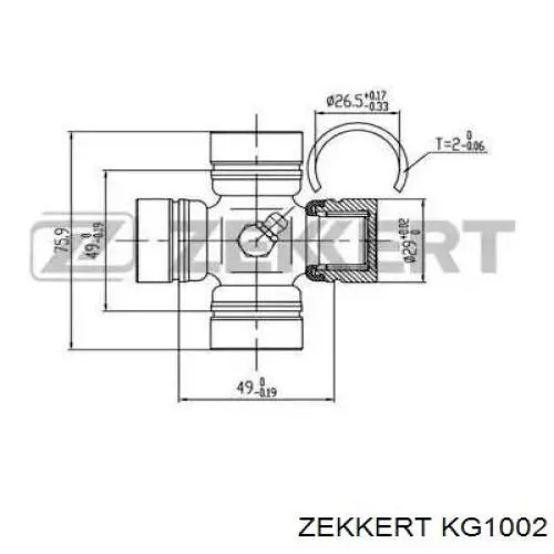 Крестовина карданного вала заднего KG1002 Zekkert