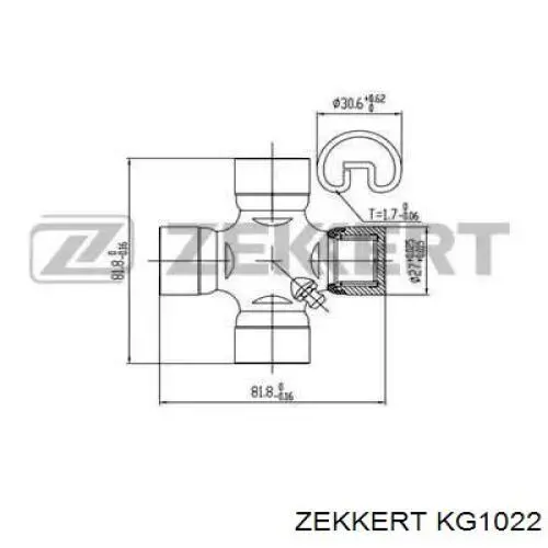 KG1022 Zekkert крестовина карданного вала переднего