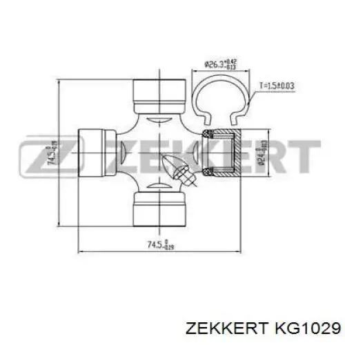 Кардан задний KG1029 Zekkert