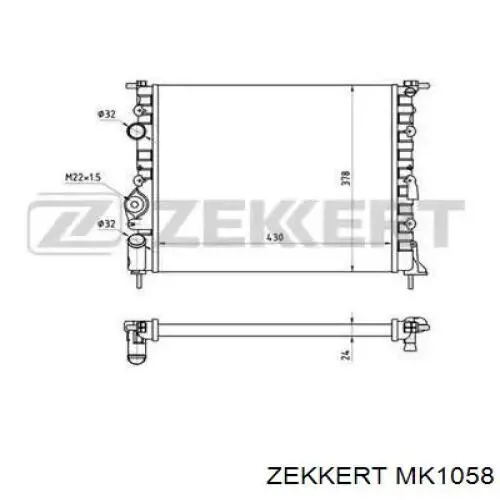 MK1058 Zekkert radiador de esfriamento de motor