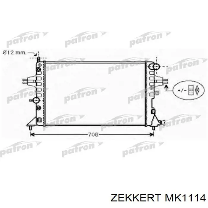 MK1114 Zekkert radiador de esfriamento de motor