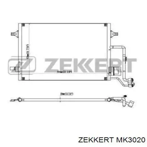 MK3020 Zekkert радиатор кондиционера