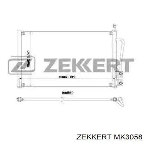 MK3058 Zekkert радиатор кондиционера