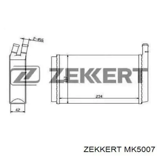 Радиатор печки MK5007 Zekkert