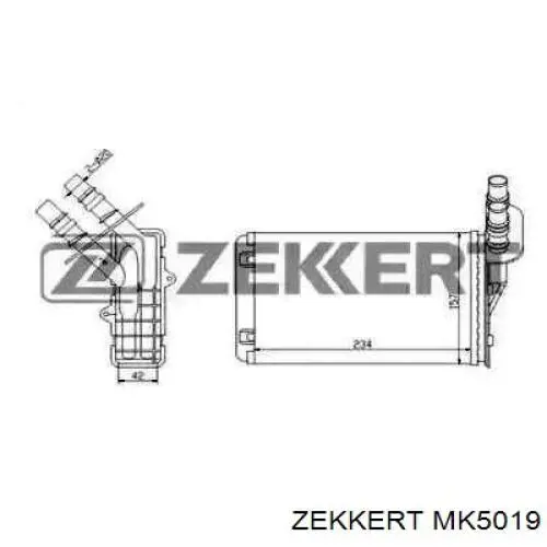 Радиатор печки MK5019 Zekkert