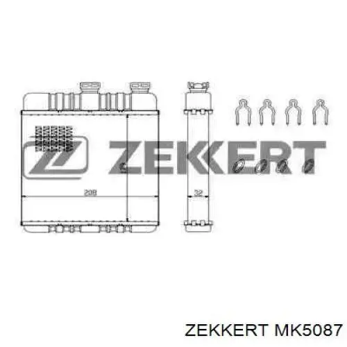 Радиатор печки MK5087 Zekkert