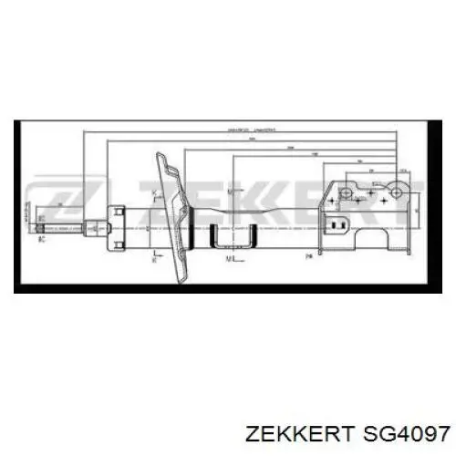 SG4097 Zekkert amortecedor dianteiro direito