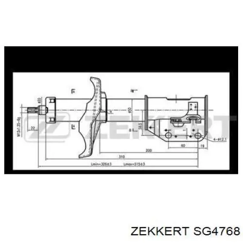 Амортизатор передний правый SG4768 Zekkert