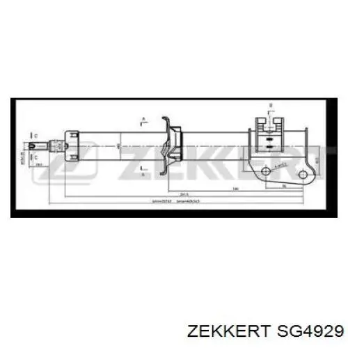 Амортизатор передний правый SG4929 Zekkert