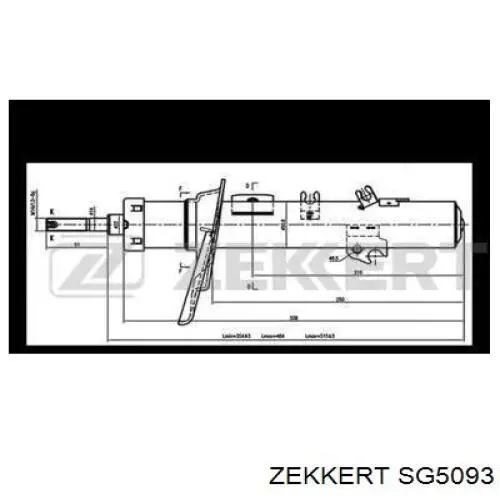 SG5093 Zekkert амортизатор передний правый