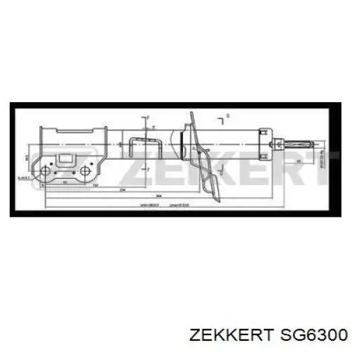 SG6300 Zekkert amortecedor dianteiro esquerdo