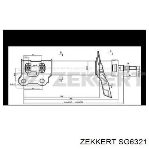 Амортизатор передний левый SG6321 Zekkert