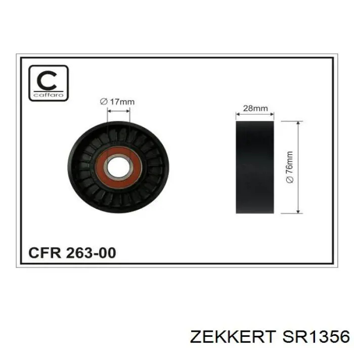 Натяжной ролик SR1356 Zekkert