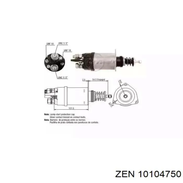Бендикс стартера 10104750 ZEN