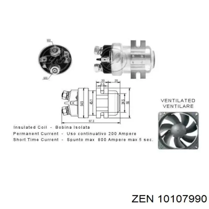 10107990 ZEN Привод стартера