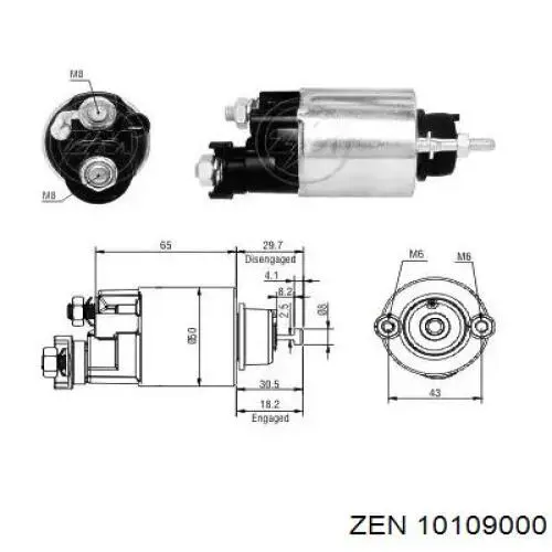 10109000 ZEN Привод стартера