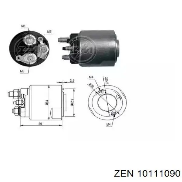 Бендикс стартера 10111090 ZEN