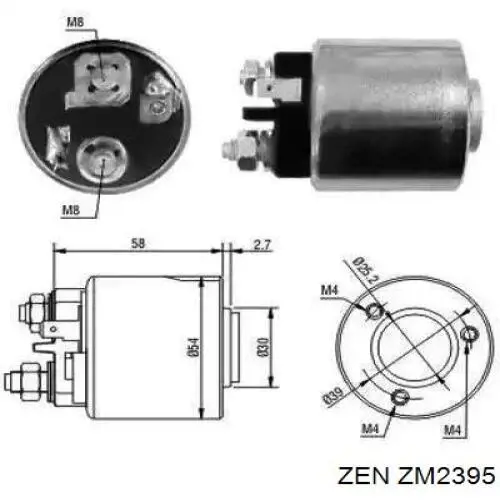 ZM2395 ZEN реле втягивающее стартера