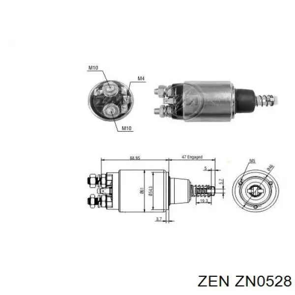 ZN0528 ZEN Привод стартера